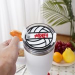 Personalized Basketball Soccer Baseball Volleyball Tumbler Name Plate Lid Topper Accessories for Stanley Tumbler Birthday Gift for Sport Lovers