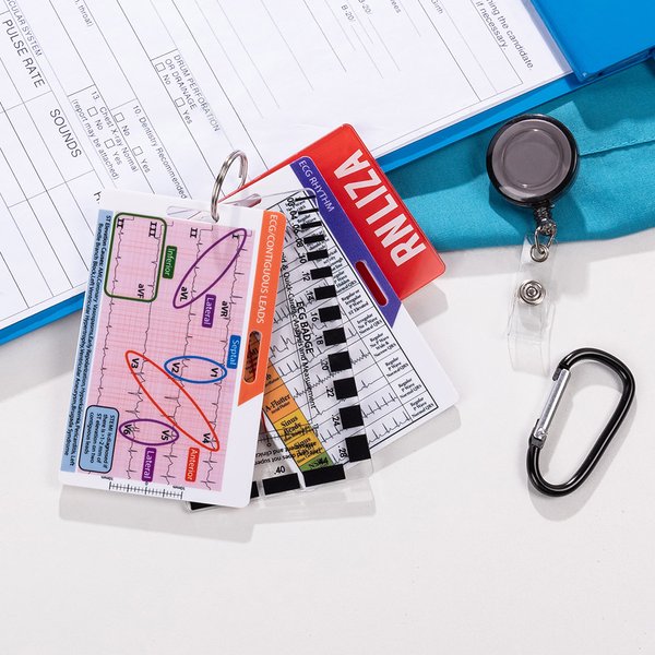 Personligt ECG EKG Rytmanalysverktyg Akryl Badgekort med titel Akutmedicinska tillbehör Sjuksköterskeveckan Graduate Gift för medicinsk personal