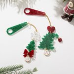Personalized Snowflake Heart Christmas Tree Bow Charm with Initial Accessories for Stanley Tumbler Christmas Party Gift for Family