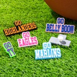 Personalised Multicolour 3d Printed Text Bag Charm Button Accessories for Bogg Team Cheering Gift for Women Girls Cheerleaders