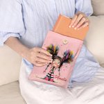 Personalisierte Lustiges-Mädchen Buchhülle mit Knopfverschluss Namen Schulanfang Geburtstag Geschenk für Leseratten Bücherwürmer
