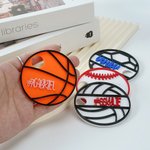 Personalized Basketball Soccer Baseball Volleyball Tumbler Name Plate Lid Topper Accessories for Stanley Tumbler Birthday Gift for Sport Lovers