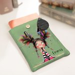 Personalisierte Lustiges-Mädchen Buchhülle mit Knopfverschluss Namen Schulanfang Geburtstag Geschenk für Leseratten Bücherwürmer