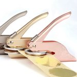 Personalized Birth Flower Book From The Library of Engraved Embosser Stamp Hand Held Embosser Set with Text and Name Birthday Gift for Book Lovers