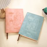 Cahier de notes chrétien en faux cuir gravé pour enfant avec nom Baptême Anniversaire Cadeau pour filles Garçons