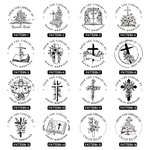 Personalized Bible Cross Flora From The Library of Embosser Stamp Hand Held Embosser Set with Text and Name Birthday Gift for Book Lovers Christian