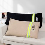Personalised Firefighter Embroidered Throw Pillow Cover with Reflective Stripe and Name Home Decor Birthday Gift for Firemen