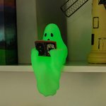 Personalisierte 3D gedruckt Lesen Geist Glow in the Dark Tabletop Dekoration mit Miniatur-Halloween-Geschenk für Bücherwürmer Leser