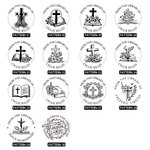 Personalized Bible Cross Flora From The Library of Embosser Stamp Hand Held Embosser Set with Text and Name Birthday Gift for Book Lovers Christian