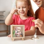 Personalisierte Meerjungfrau Initial klar hölzerne Spardose mit Namen Geburtstag Kindertag Geschenk für Mädchen