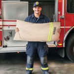 Personalised Firefighter Embroidered Throw Pillow Cover with Reflective Stripe and Name Home Decor Birthday Gift for Firemen