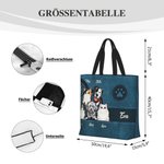 Personalisierte Retro Cartoon Hund Katze Große Tragetasche mit 1-6 Haustier Namen und Pfotenabdruck Geburtstag Geschenk für Tierliebhaber
