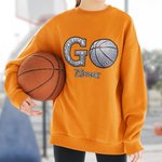 Personalized Multicolor Imitation Rhinestone Design Volleyball Baseball Basketball Sweatshirt Match Day Birthday Gift for Women Girls Sport Mom