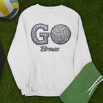 Personalized Multicolor Imitation Rhinestone Design Volleyball Baseball Basketball Sweatshirt Match Day Birthday Gift for Women Girls Sport Mom