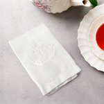 Gepersonaliseerde Geborduurde Monogram Absorberende Linnen Servet met Initialen Tafeldecoratie Housewarming Cadeau voor Vrienden en Familie
