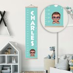 Cuadro de crecimiento colgante personalizado con nombre y texto Decoración del dormitorio Regalo de cumpleaños para niños