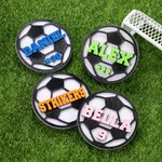Personalized 3D Sports Soccer Ball Bag Charm with Name Accessory for Bogg Birthday Gift for Sports Lovers