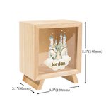Personalizzato Cartoon Dragon Castle iniziale legno chiaro salvadanaio con nome compleanno per bambini