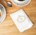 Gepersonaliseerde Geborduurde Monogram Absorberende Linnen Servet met Initialen Tafeldecoratie Housewarming Cadeau voor Vrienden en Familie