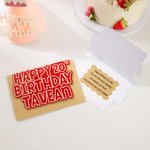 Personalisierte Multicolor Folie Schlaganfall Brief Grußkarte Kraft Parper Umschlag Set mit Namen und Text Happy Birthday Urlaub Geschenk für Familie 