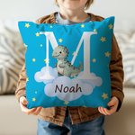 Personalizzato Fantasy Star Cloud Cute Forest Animal Throw Pillow Cover con iniziale e nome Home Decor Compleanno Baby Shower Regalo per bambini