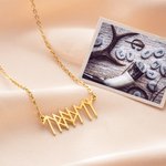 Personalised Minimalist Viking Alphabet Name Necklace Historical Jewellery Birthday Anniversary Gift for Women