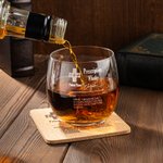 Gepersonaliseerde Grappige Bourbon Whiskey Glazen met Laser Gegraveerde Naam Verjaardag Vaderdag Cadeau voor Opa Papa Whiskey Liefhebbers