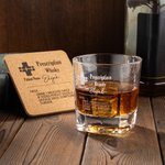 Gepersonaliseerde Grappige Bourbon Whiskey Glazen met Laser Gegraveerde Naam Verjaardag Vaderdag Cadeau voor Opa Papa Whiskey Liefhebbers