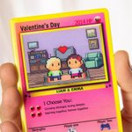 Personalized Cute Pixel Character Classic TCG Poke Card with Name and Text Card Game Collection Anniversary Valentine's Day Gift for Couple