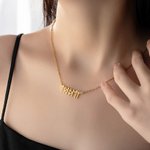 Personalised Minimalist Viking Alphabet Name Necklace Historical Jewellery Birthday Anniversary Gift for Women