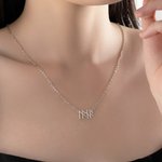 Personalised Minimalist Viking Alphabet Name Necklace Historical Jewellery Birthday Anniversary Gift for Women