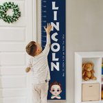Cuadro de crecimiento colgante personalizado con nombre y texto Decoración del dormitorio Regalo de cumpleaños para niños