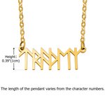 Personalised Minimalist Viking Alphabet Name Necklace Historical Jewellery Birthday Anniversary Gift for Women