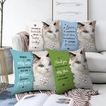 Personalized Flower Heart Pet Photo Soft Throw Pillow Cover with Name Home Decor Memorial Sympathy Gift for Pet Lover