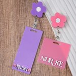 Personalized  Cute Daisy ID Badge Buddy Reel with Text Thank You Nurse Week Gift for Nurse Doctor Medical Staff