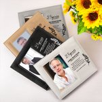 Cadre photo en cuir personnalisé avec nom et année Cadeau de départ à la retraite pour ami(e) de la famille