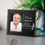 Cadre photo en cuir personnalisé avec nom et année Cadeau de départ à la retraite pour ami(e) de la famille