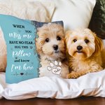 Personalized Flower Heart Pet Photo Soft Throw Pillow Cover with Name Home Decor Memorial Sympathy Gift for Pet Lover