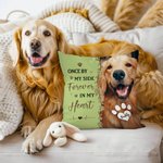 Personalized Flower Heart Pet Photo Soft Throw Pillow Cover with Name Home Decor Memorial Sympathy Gift for Pet Lover