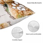 Personalized Flower Heart Pet Photo Soft Throw Pillow Cover with Name Home Decor Memorial Sympathy Gift for Pet Lover