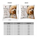 Personalized Flower Heart Pet Photo Soft Throw Pillow Cover with Name Home Decor Memorial Sympathy Gift for Pet Lover