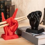 Personalised 3D Printed Rock Hand Faust Gesture Drumstick Display Holder with Name Music Drum Accessory Birthday Gift for Drummer