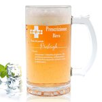 Bicchiere da birra personalizzato prescrizione divertente con nome inciso 473ml vetro con manico sottobicchieri in ardesia regalo per papà