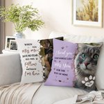 Personalized Flower Heart Pet Photo Soft Throw Pillow Cover with Name Home Decor Memorial Sympathy Gift for Pet Lover