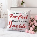 Personalised Photo and Text Soft Cushion Cover Home Decor Valentine's Day Mother's Day Graduation Gift for Couple Mom