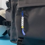 Personalized Handmade Basketball Volleyball Bow Beaded Keychain with Name Birthday Back to School Gift for Kids Sports Lover