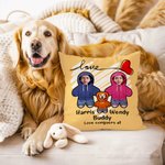 Spersonalizowana Poszewka na poduszkę z imieniem i nazwiskiem Love Heart 1-6 Cartoon Hoodie Face Zdjęcie Dekoracja domu Urodziny Walentynki Prezent dla pary Rodzina