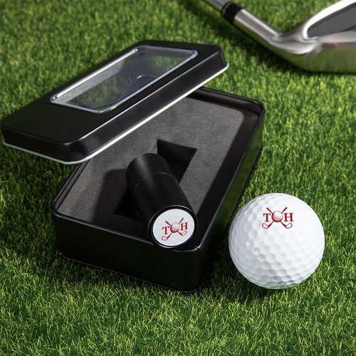 Make It Your Hole in One - Monogrammed Initial Name - Personalised Golf Ball Stamp