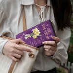Portefeuille long en cuir PU avec nom et verset biblique Affirmation positive Cadeau religieux personnalisé pour chrétien