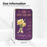 Portefeuille long en cuir PU avec nom et verset biblique Affirmation positive Cadeau religieux personnalisé pour chrétien